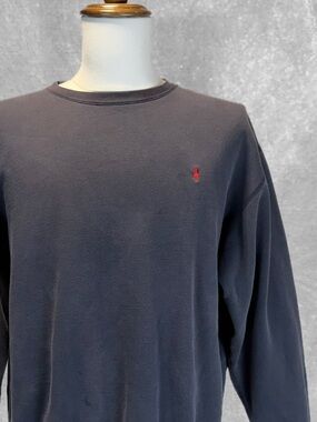 VINTAGE 90s Polo Ralph Lauren men’s crewneck sweatshirt navy blue preppy sporty